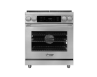 Dual Fuel Pro Range, Silver Stainless Steel, Natural Gas For Sale