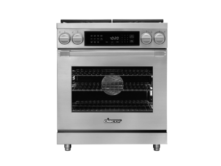 Dual Fuel Pro Range, Silver Stainless Steel, Natural Gas For Sale