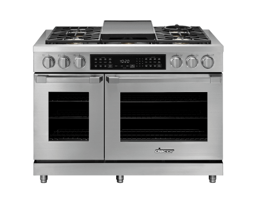 Dacor HDPR48SLP Dual Fuel Pro Range, Silver Stainless Steel, Liquid Propane on Sale