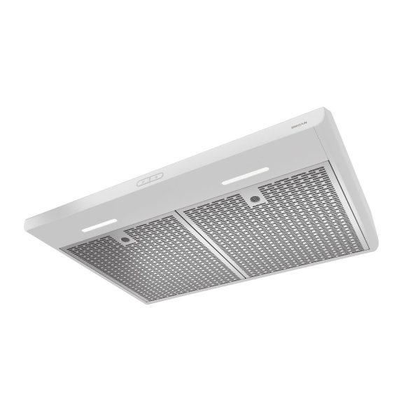 Broan BKDEG130WW **DISCONTINUED** Broan® Sahale 30-Inch Convertible Under-Cabinet Range Hood, ENERGY STAR®, 375 Max Blower CFM, White Fashion