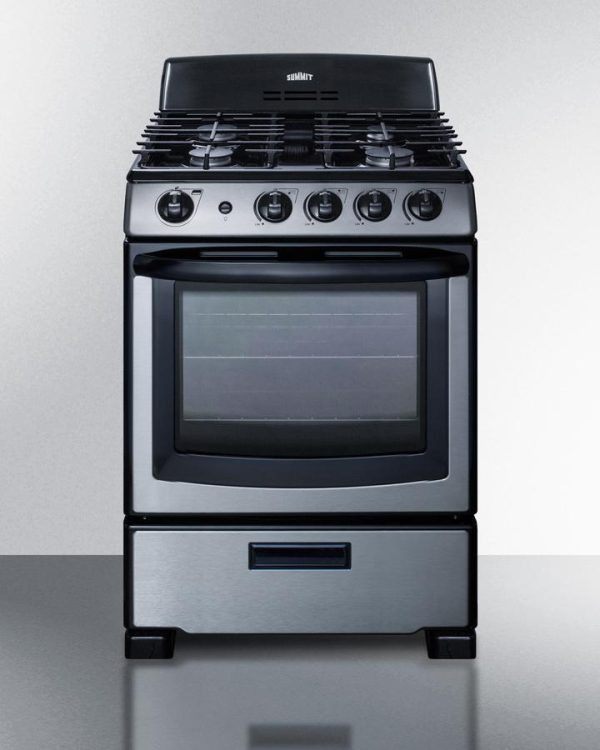 Summit PRO247SS 24  Wide Gas Range Fashion