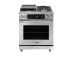 Dacor HDPR30SLP Dual Fuel Pro Range, Silver Stainless Steel, Liquid Propane For Discount