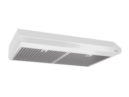 Broan BKDEG130WW **DISCONTINUED** Broan® Sahale 30-Inch Convertible Under-Cabinet Range Hood, ENERGY STAR®, 375 Max Blower CFM, White Fashion