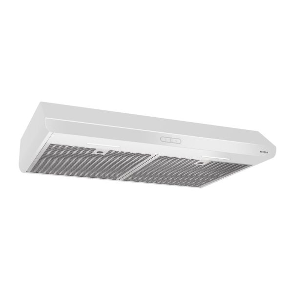 Broan BKDEG130WW **DISCONTINUED** Broan® Sahale 30-Inch Convertible Under-Cabinet Range Hood, ENERGY STAR®, 375 Max Blower CFM, White Fashion