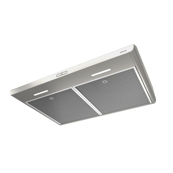 Broan® 36-Inch Convertible Under-Cabinet Range Hood, 300 Max Blower CFM, Stainless Steel on Sale