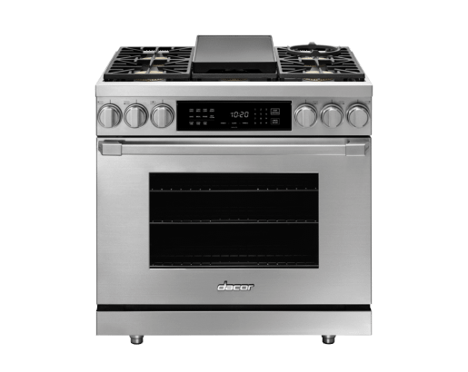 Dacor HDPR36SNG Dual Fuel Pro Range, Silver Stainless Steel, Natural Gas For Sale