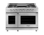 Dacor HGPR48SLP Gas Pro Range, Silver Stainless Steel, Liquid Propane Hot on Sale