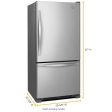 Whirlpool WRB329DMBM 30-inches wide Bottom-Freezer Refrigerator with SpillGuard™ Glass Shelves - 18.7 cu. ft. Online