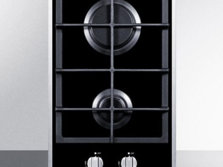 Summit GC2BGL 12  Wide 2-burner Gas Cooktop Discount