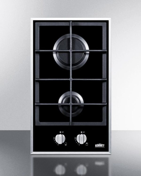 Summit GC2BGL 12  Wide 2-burner Gas Cooktop Discount