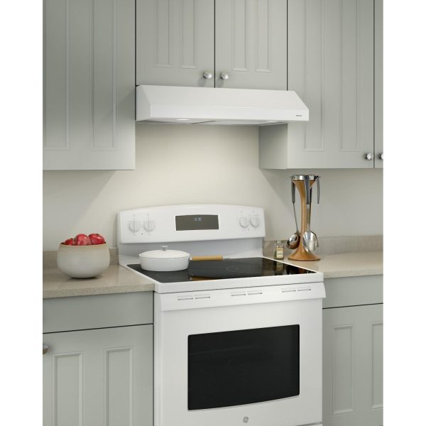 Broan BCSD142WW Glacier 42-Inch 300 Max Blower CFM 5 Sones White Range Hood on Sale