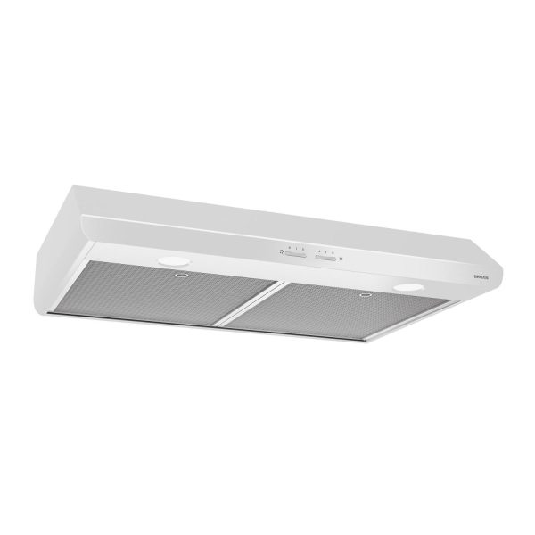 Broan 30-Inch 300 Max Blower CFM 5.0 Sones White Range Hood Fashion