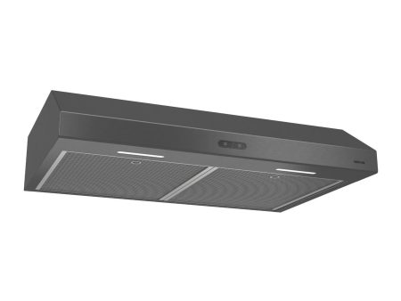 Broan® Glacier 36-Inch Convertible Under-Cabinet Range Hood, 375 Max Blower CFM, Black Stainless Steel Online Hot Sale