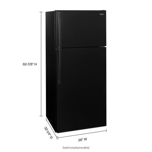 Whirlpool WRT314TFDB 28-inch Wide Top Freezer Refrigerator - 14 cu. ft. Online now