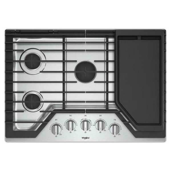 Whirlpool WCG97US0HS 30-inch Gas Cooktop with Griddle on Sale